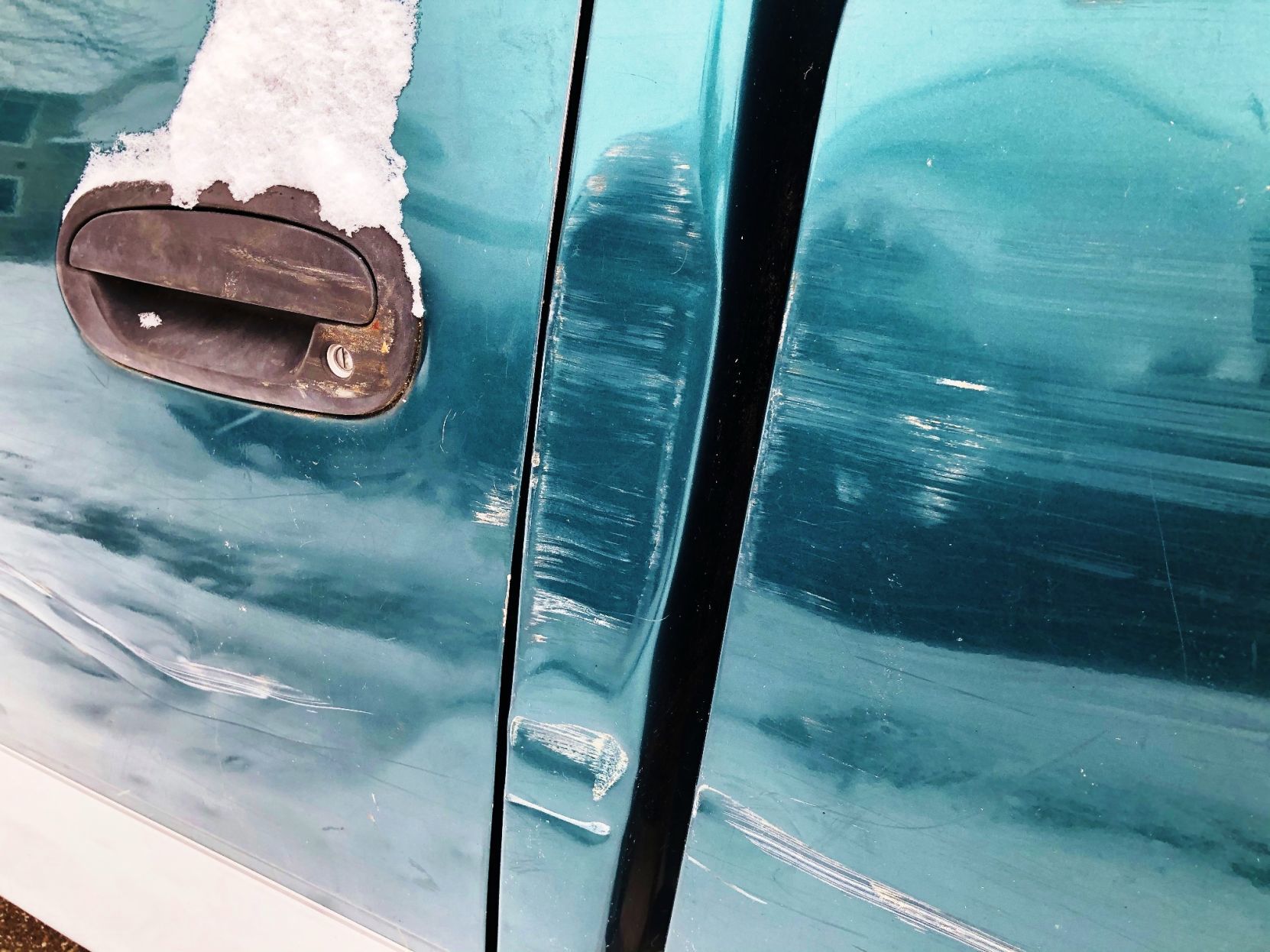 Another dent shown in Hardie truck